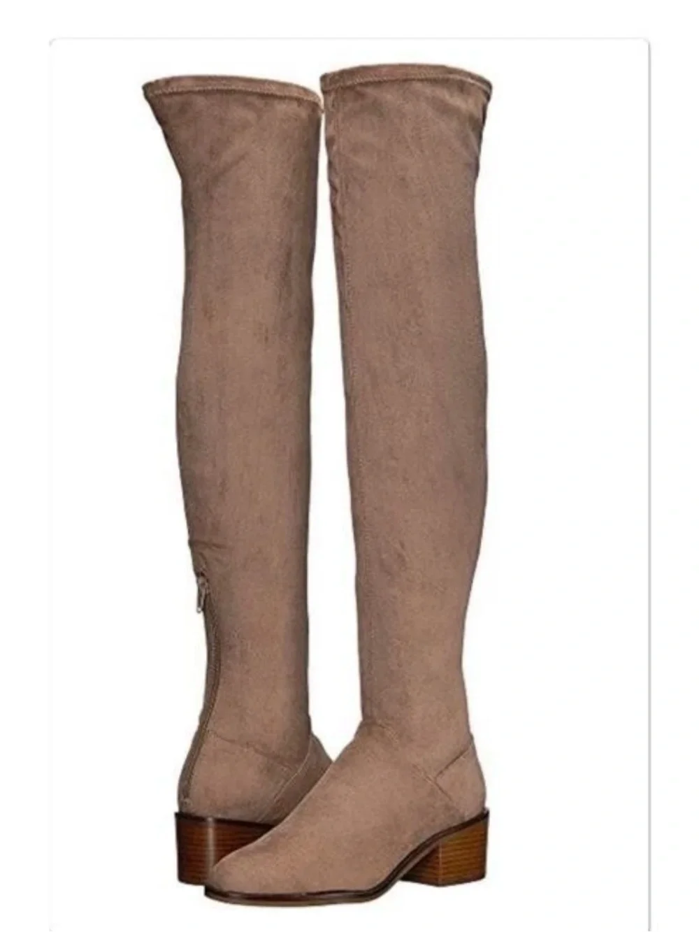 Steve Madden Over the Knee Boots brown tan suede look size 9.5